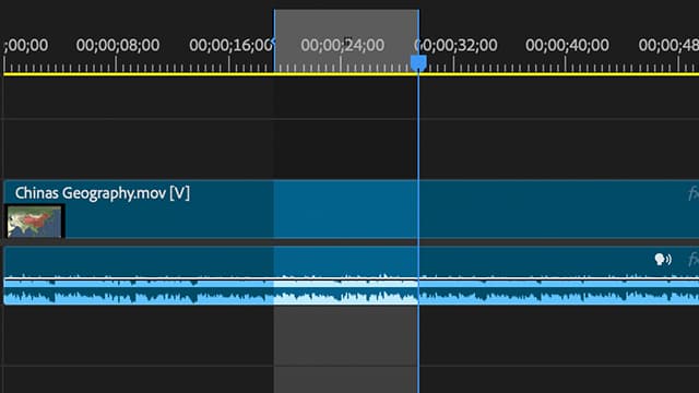 Setting in/out points in Premiere Pro